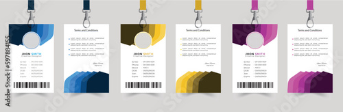 
Free vector business id card with minimalist elements Free vector abstract id badge template with picture Abstract id cards template concept 