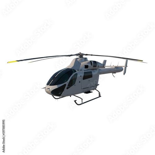 Helicopter 3- Perspective F view png 3D Rendering Ilustracion 3D 