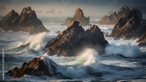 Majestic Sea Stacks: Showcasing the Intricate Beauty of Big Sur's Geological Marvels