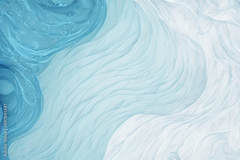 Watercolor Background in shades of blue on white background.