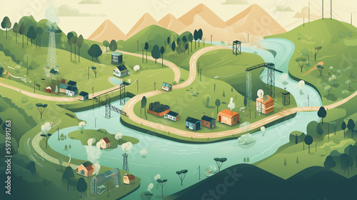 Illustration of sustainable supply chain management