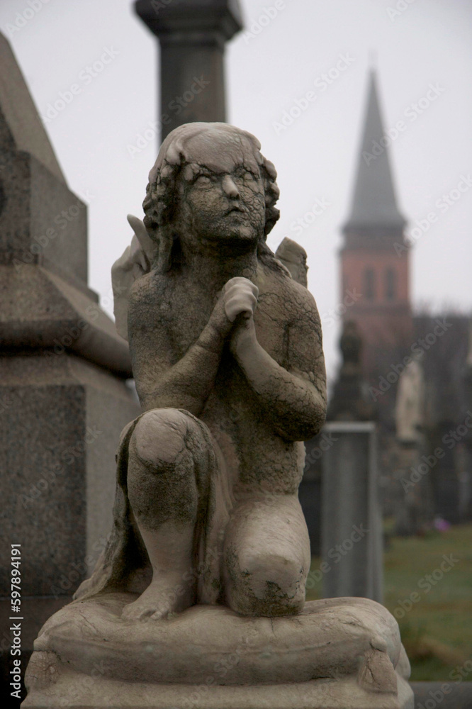 Statue in a Cemetery