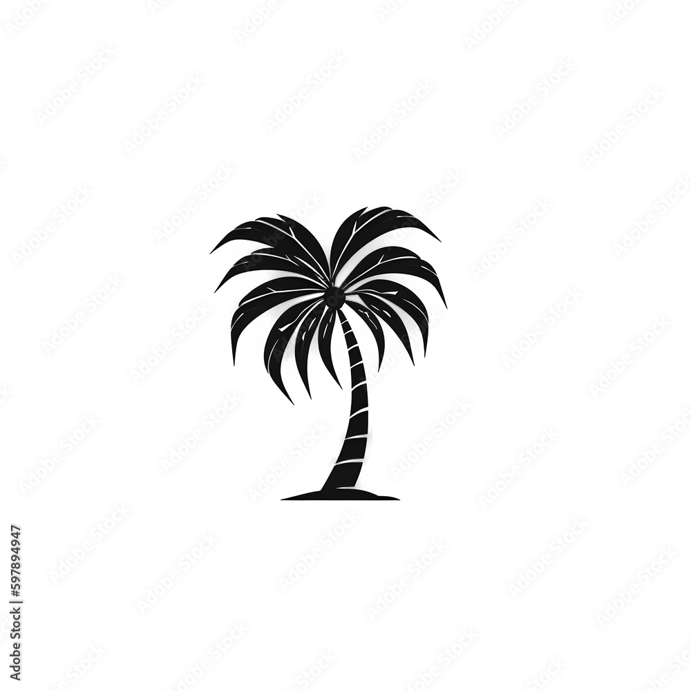 Palm tree black