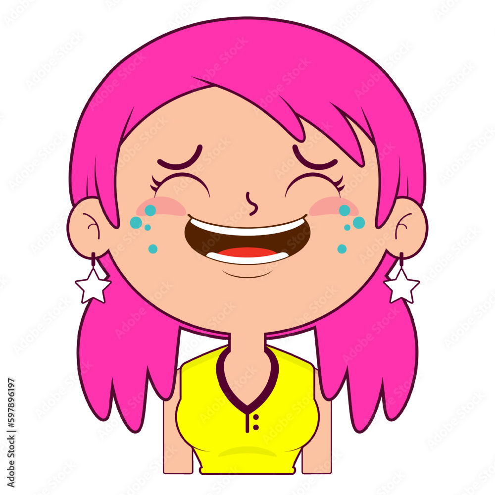 girl laughing face cartoon cute girl laughing face cartoon cute