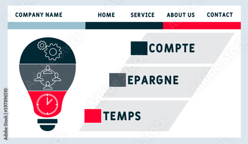CET - compte epargne temps  acronym. business concept background. vector illustration concept with keywords and icons. lettering illustration with icons for web banner, flyer, landing