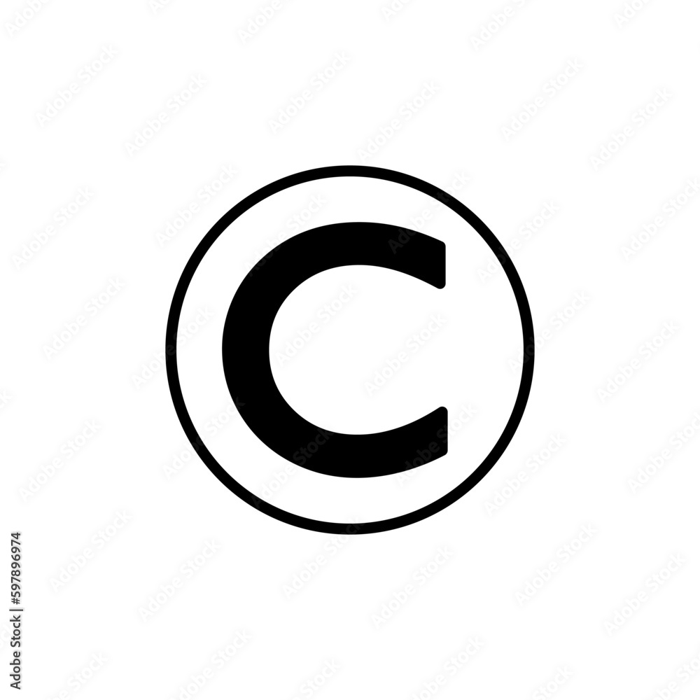 Copyright icon vector. copyright symbol