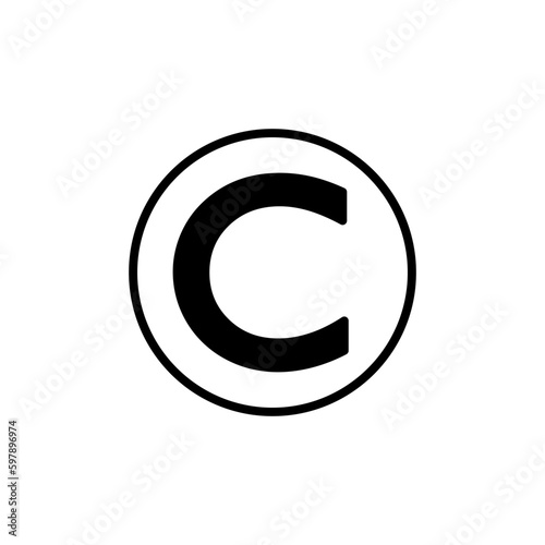 Copyright icon vector. copyright symbol