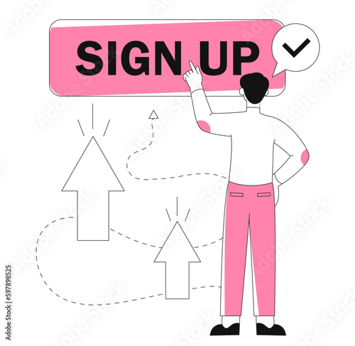Man sign up