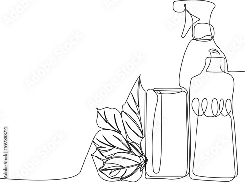 Home cleaning service landing page design concept, illustration of janitors with cleaning tools. Vector illustration