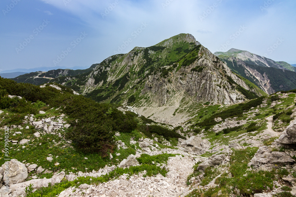 Views of Vogel mountain and surrounding area in Slovenia