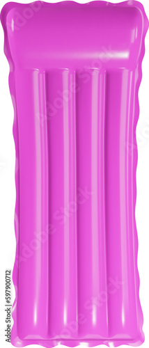 isolated pool raft. inflatable mattress realistic illustration