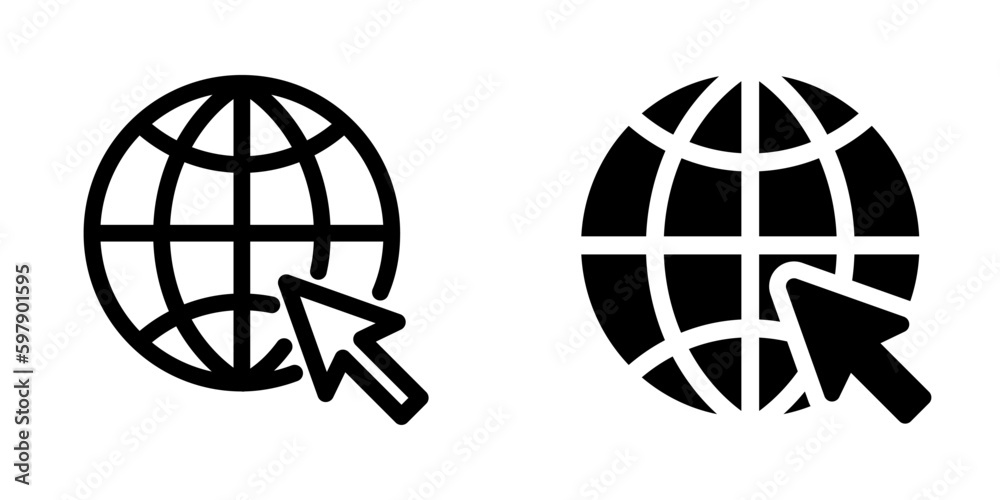 Globe icon template Globe icon template
