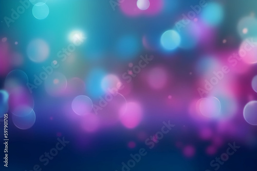 A blurred covalt blue light, pink light abstract background with bokeh glow, Illustration. AI generative