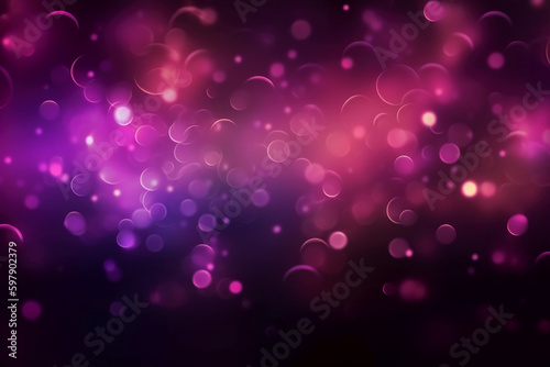 A blurred purple light, pink light abstract background with bokeh glow, Illustration. AI generative