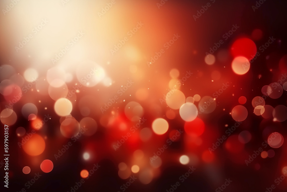 A blurred white light, red light abstract background with bokeh glow, Illustration. AI generative A blurred white light, red light abstract background with bokeh glow, Illustration. AI generative