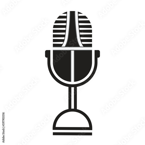 Modern Podcast Mic Vector Art, Icons, and Graphics Transparent Background