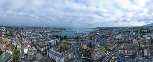 City of Geneva Switzerland from above - panoramic view - travel photography