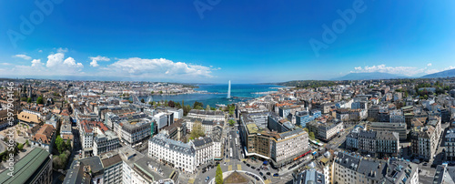 City of Geneva Switzerland from above - panoramic view - travel photography