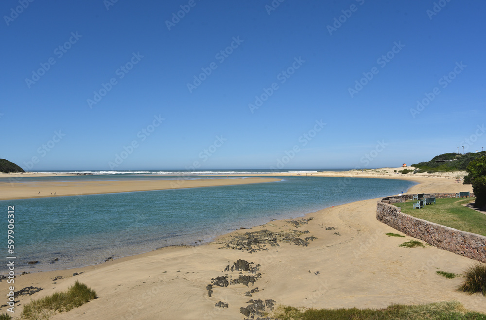 Africa- Panoramic Landscape of Kenton-on-Sea South Africa River Mouth