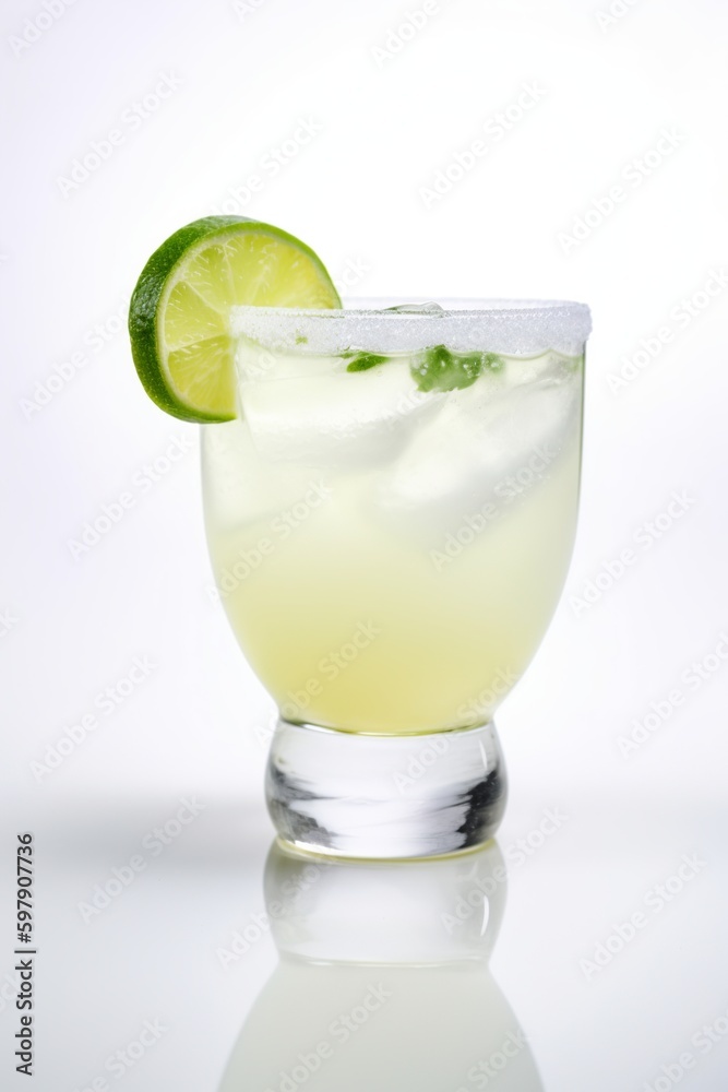 Margarita cocktail isolated on a white background, generative AI