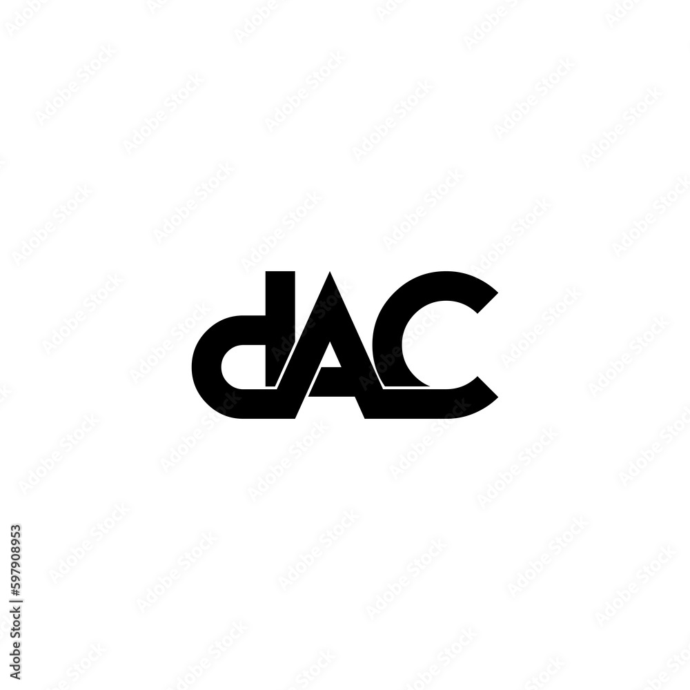 dac lettering initial monogram logo design dac lettering initial monogram logo design