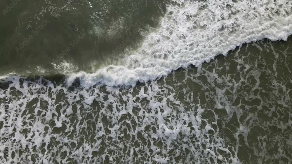 Atlantic Ocean Waves Seen From Above In Slow Motion Atlantic Ocean Waves Seen From Above In Slow Motion