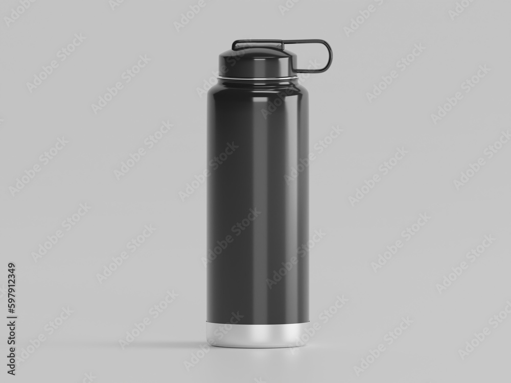 Sports water bottle 3d rendering with white background Sports water bottle 3d rendering with white background