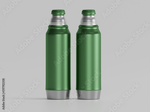 Sports water bottle 3d rendering with white background 