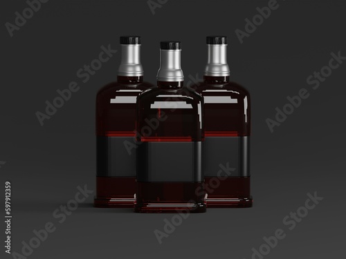 Wine bottle mockup 