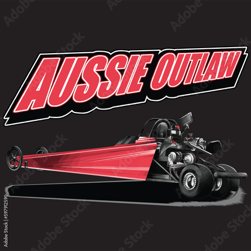 red drag race illustration isolated in black background for poster, t-shirt, graphic design, business element, and card