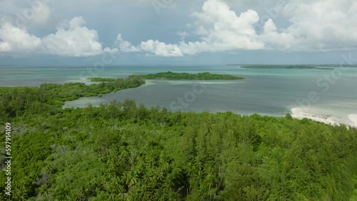 Wallpaper Mural Tropical islands with a sandy beach and turquoise water. Punta Sebaring, Balabac, Palawan. Philippines. Torontodigital.ca