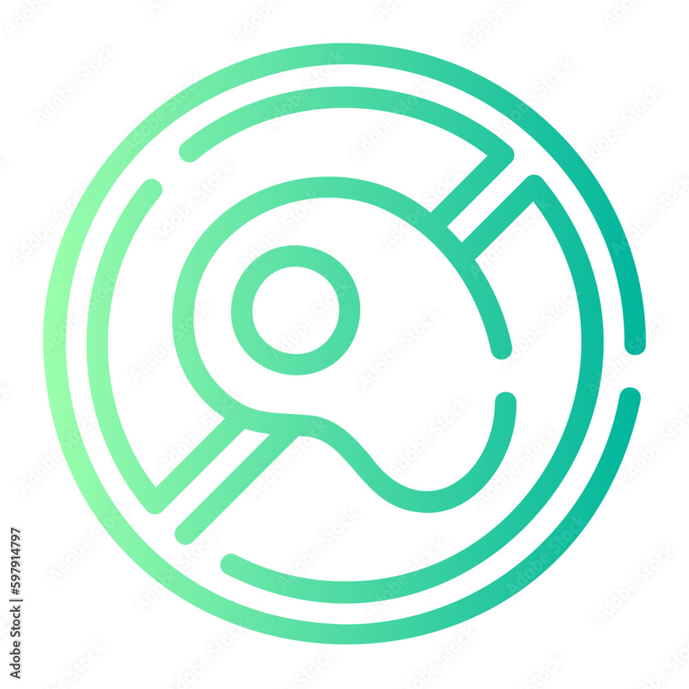 no meat gradient icon no meat gradient icon