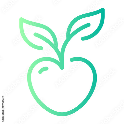 healthy living gradient icon