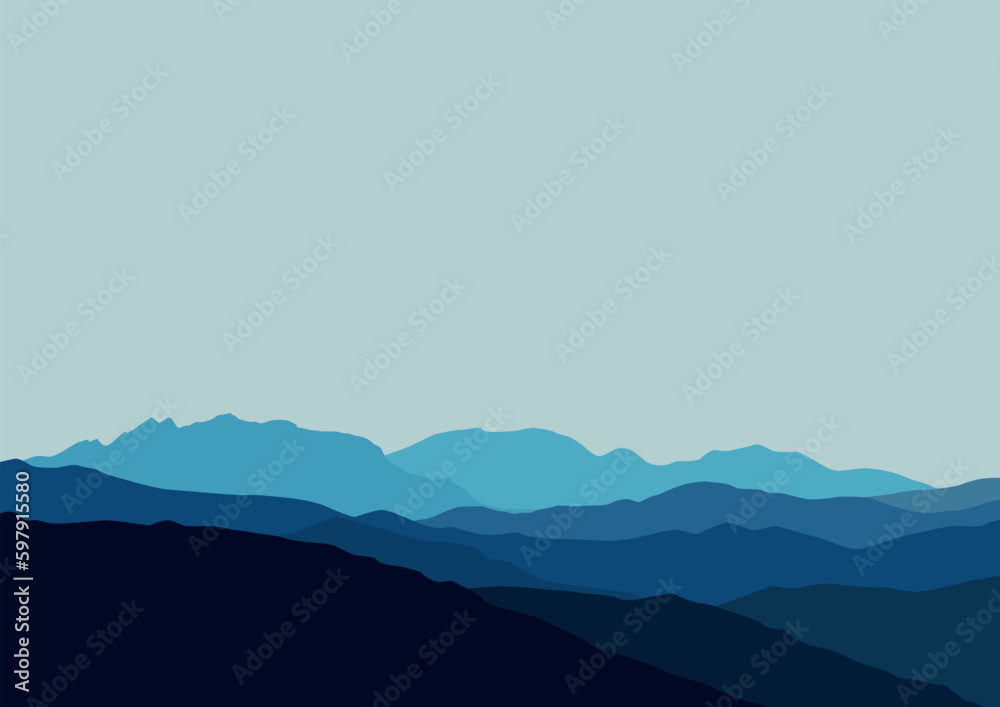 beautiful mountains vector illustration design