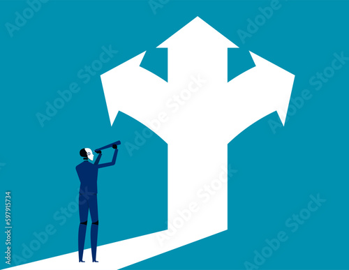 Robot searching opportunity. Business artificial intelligence