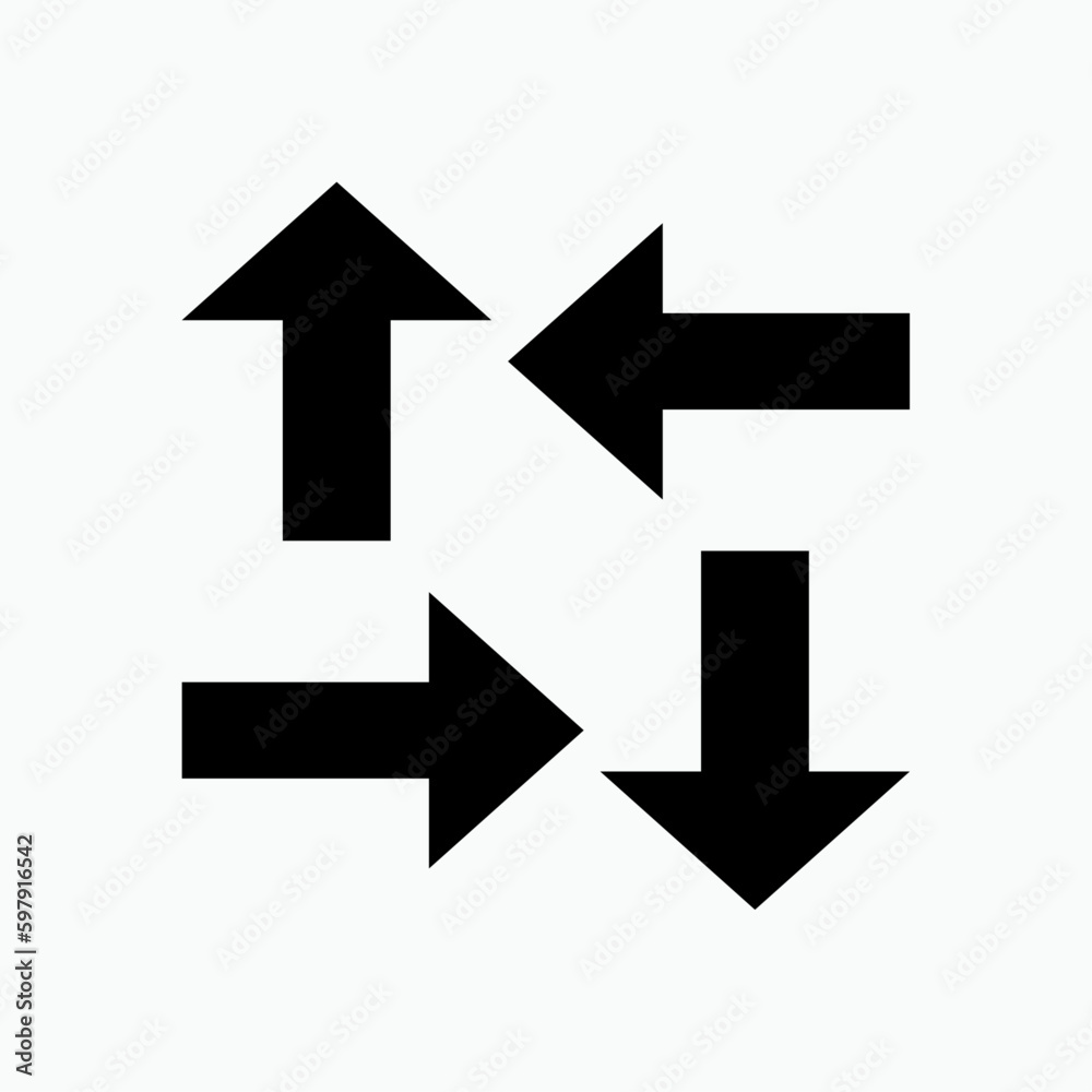 Arrows Icon All Directions - Vector. Arrows Icon All Directions - Vector.