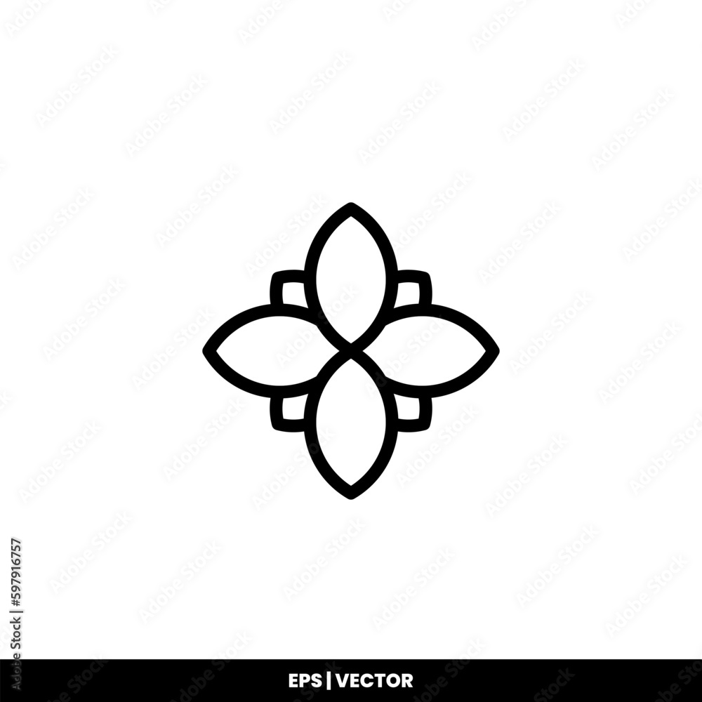Lotus icon vector illustration logo template for many purpose. Isolated on white background. Lotus icon vector illustration logo template for many purpose. Isolated on white background.