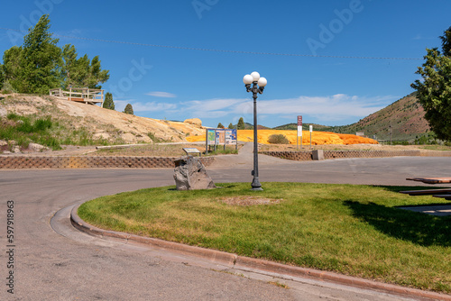 Soda Springs park and surroundings Idaho state. photo