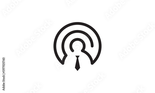 circle people logo design symbol vector illustration.