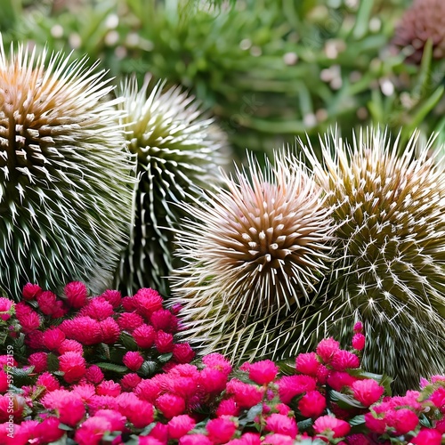 A spiky and thorny texture with rose bushes and porcupine quills2  Generative AI