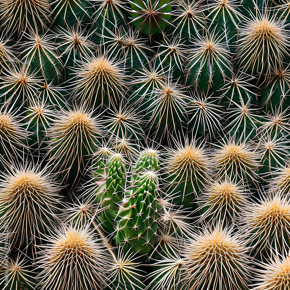 A spiky and prickly texture with cacti and thorny vines1, Generative AI A spiky and prickly texture with cacti and thorny vines1, Generative AI
