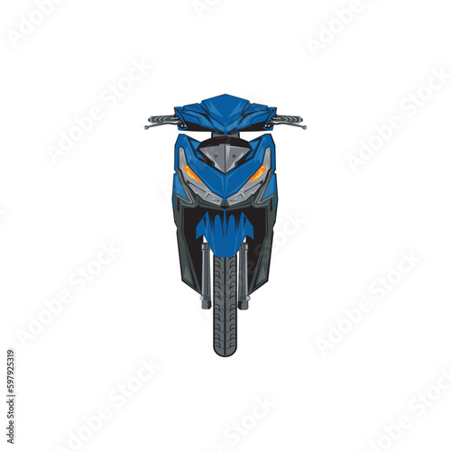 scooter motor matic vector design