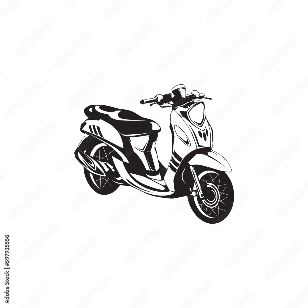 Fototapeta premium matic motor scooter silhouette vector
