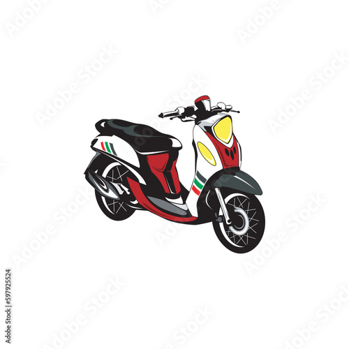 Honda Scoopy motorcycle vector art