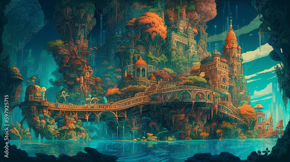  lost city of Atlantis created with generative AI software