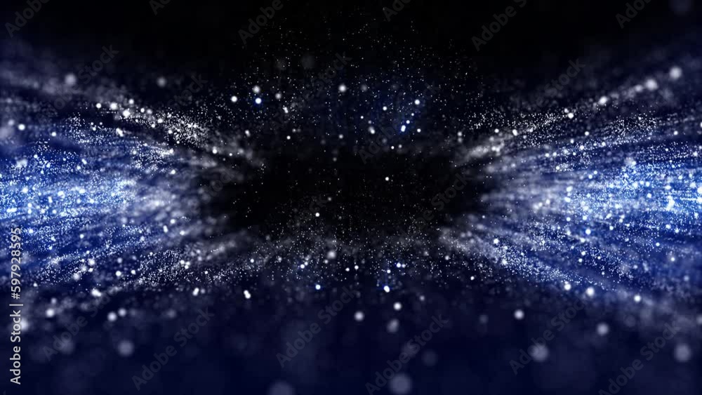 Blue Particles Background Loop 4k