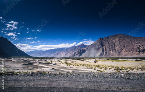 Landscape view at Leh, Ladakh along the road trip and pick stop at Khardungla Pass World highest motorable Road.