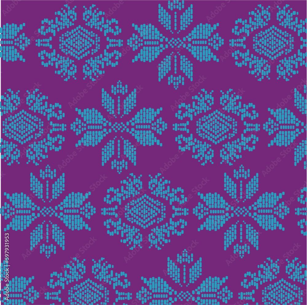 Traditional Songket Pattern Vector Traditional Songket Pattern Vector