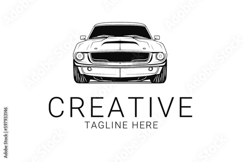 car vector illustration Minimal Vector Logo Design