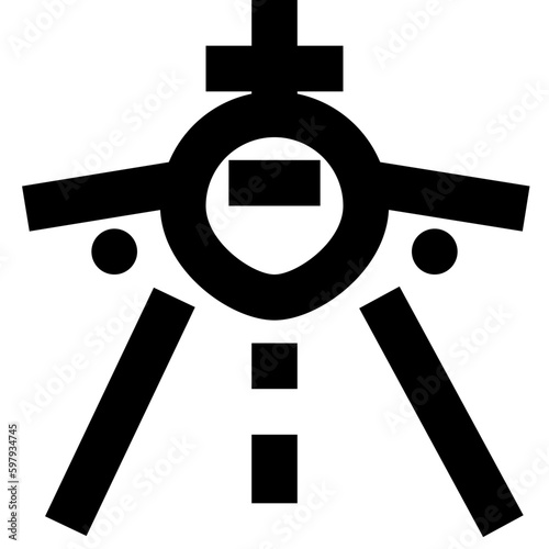 runway black outline icon
